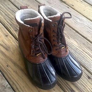 Michael Kors Laced Brown Duck Boots inner lining 8